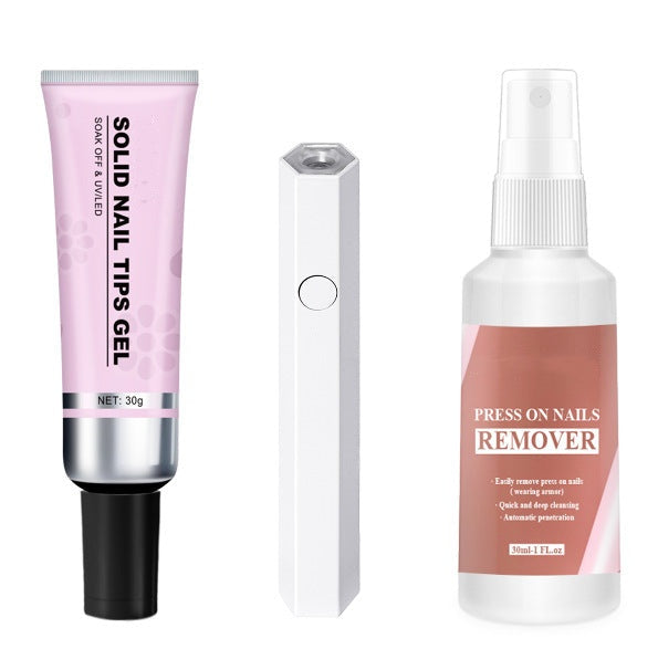 š„Hot sellingš„-Magic Solid Nail Glue Kit 3-In-1 Nail Art Kits