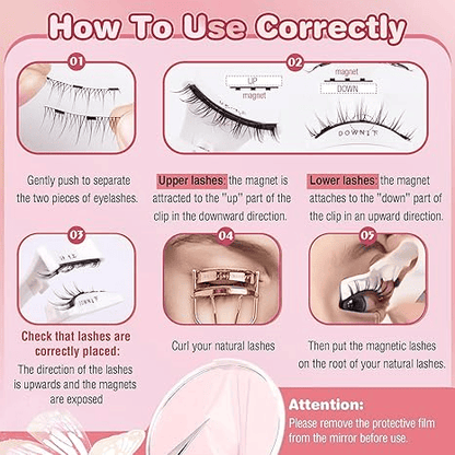 🔥Last Day Buy 1 Get 1 Free!!Reusable Premium Magnetic Eyelashes with Applicator
