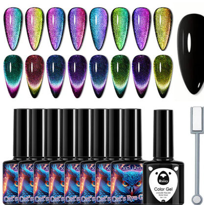 Christmas Gift idea 49%OFF🔥Glitter Rainbow Cat Eye Gel Nail Polish